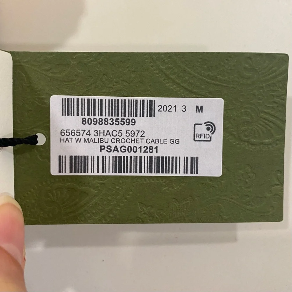 Gucci Beret Crochet Perforated Hat Pink Size Medium - Picture 14 of 15